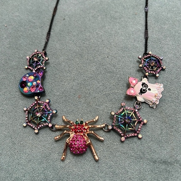 Betsey Johnson Jewelry - BETSEY Johnson Multi Color Crystal Halloween Necklace NWT
